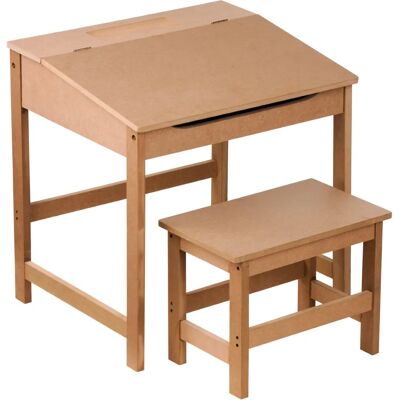 Premier Housewares Children's Desk and Stool - Natural - Durable MDF - Suitable for Kids Room Premier Housewares Children's Desk and Stool - Natural - Durable MDF - Suitable for Kids Room
