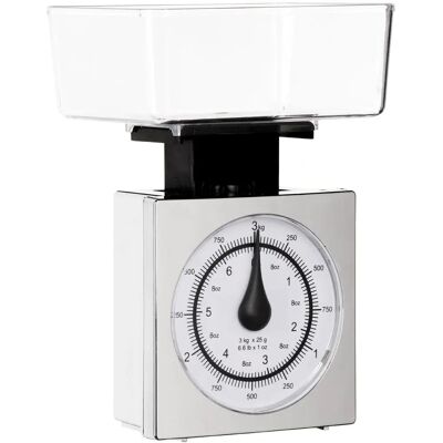 Premier Housewares Chrome Effect Kitchen Scale - 3kg Premier Housewares Chrome Effect Kitchen Scale - 3kg