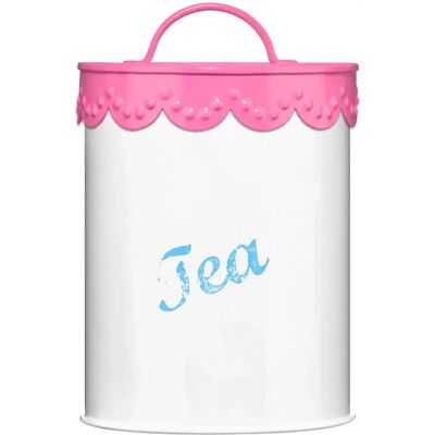 Premier Housewares Pink Lace Tea Canister - Canister Premier Housewares Pink Lace Tea Canister - Canister
