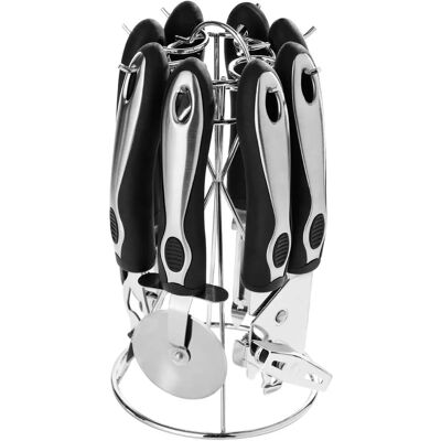 Conjunto de 6 utensilios de cocina Premier Housewares con soporte Conjunto de 6 utensilios de cocina Premier Housewares con soporte