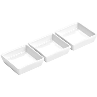 Premier Housewares Set di 3 Piatti Quadrati in Porcellana - Piatti da Servire Premier Housewares Set di 3 Piatti Quadrati in Porcellana - Piatti da Servire