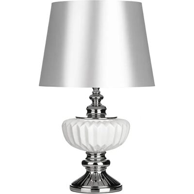 Lampe de table en céramique blanche grande Luana de Premier Housewares - Lampe de table Lampe de table en céramique blanche grande Luana de Premier Housewares - Lampe de table