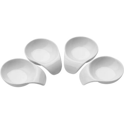Set elegante da quattro piatti da portata in porcellana bianca Premier Housewares - Piatti da portata Set elegante da quattro piatti da portata in porcellana bianca Premier Housewares - Piatti da portata