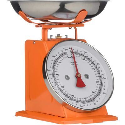 Premier Housewares Orange Standing Kitchen Scale - 5kg Premier Housewares Orange Standing Kitchen Scale - 5kg