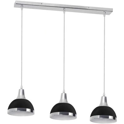 Premier Housewares 3 Lights Black Shade Ceiling Chandelier - Ceiling Chandelier Premier Housewares 3 Lights Black Shade Ceiling Chandelier - Ceiling Chandelier