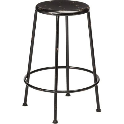 Premier Housewares Artisan Schwarzer Metallhocker - Hocker Premier Housewares Artisan Schwarzer Metallhocker - Hocker