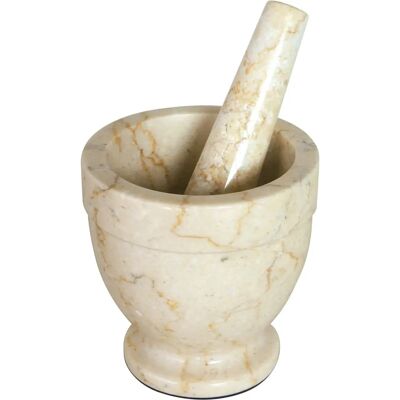 Premier Housewares Mortero y Mazo de Mármol Champagne - Mortero y Mazo Premier Housewares Mortero y Mazo de Mármol Champagne - Mortero y Mazo