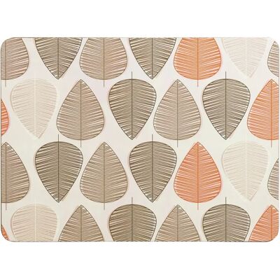 Sets de 4 sousplat feuilles orange - Premier Housewares Sets de 4 sousplat feuilles orange - Premier Housewares
