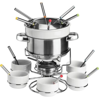 Premier Housewares Acier Inoxydable - Blanc - Set à Fondue Premier Housewares Acier Inoxydable - Blanc - Set à Fondue