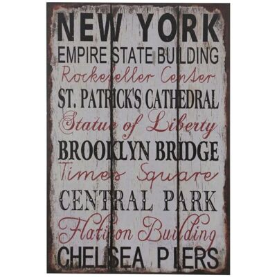 Premier Housewares - New York Wall Plaque Premier Housewares - New York Wall Plaque