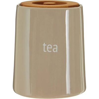 Premier Housewares Fletcher Té Canister Con Tapa de Bambú - Té Canister Premier Housewares Fletcher Té Canister Con Tapa de Bambú - Té Canister