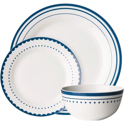 Ensemble de Vaisselle Bleu Saturn 12 Pièces - Dinner Set Ensemble de Vaisselle Bleu Saturn 12 Pièces - Dinner Set