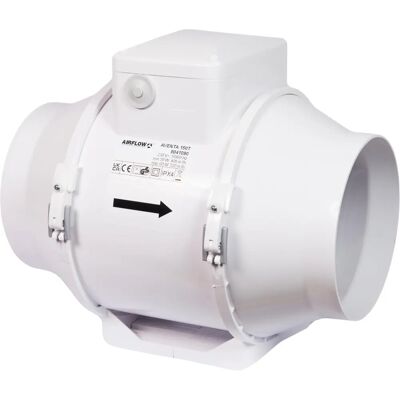 Unbranded AVENTA - 6'' 150mm Inline Mixed Flow Fan - 2 speed Unbranded AVENTA - 6'' 150mm Inline Mixed Flow Fan - 2 speed