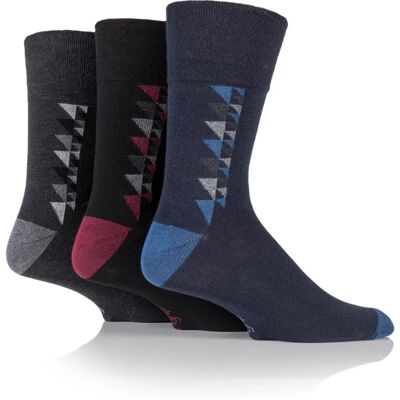 Gentle Grip 6 Pairs Men's Bigfoot Cotton Socks - Black/Charcoal/Grey Gentle Grip 6 Pairs Men's Bigfoot Cotton Socks - Black/Charcoal/Grey