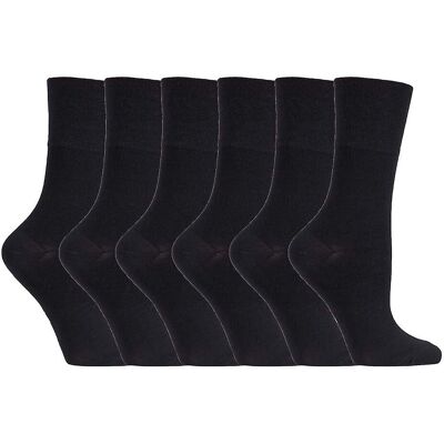 Gentle Grip Womens Non-Elastic Bamboo Socks - 6 Pairs - Grey Gentle Grip Womens Non-Elastic Bamboo Socks - 6 Pairs - Grey
