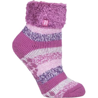 Heat Holders dames thermische bed socks roze met antislip grip Heat Holders dames thermische bed socks roze met antislip grip