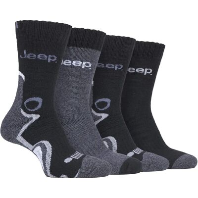 Jeep Model 4 Stuks Heren Anti Blister Dikke Gepolsterde Laarssokken - Kolenstof Jeep Model 4 Stuks Heren Anti Blister Dikke Gepolsterde Laarssokken - Kolenstof