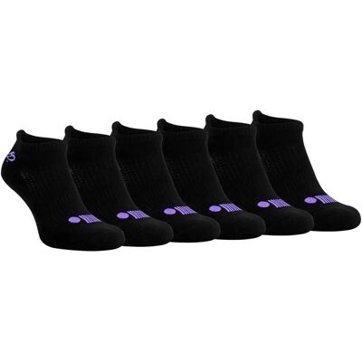 Jeep Women Performance Low Cut Ankle Socks - 6 Pairs - Black - Size UK 4-8 Jeep Women Performance Low Cut Ankle Socks - 6 Pairs - Black - Size UK 4-8