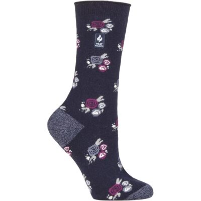Heat Holders Navy Damen Ultra Light Thermo-Socken - Größe 4-8 UK Heat Holders Navy Damen Ultra Light Thermo-Socken - Größe 4-8 UK