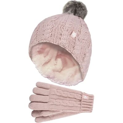 Heat Holders Mädchen Fleece gefütterte warme Mütze & Handschuhe Set - 7-10 Jahre Heat Holders Mädchen Fleece gefütterte warme Mütze & Handschuhe Set - 7-10 Jahre