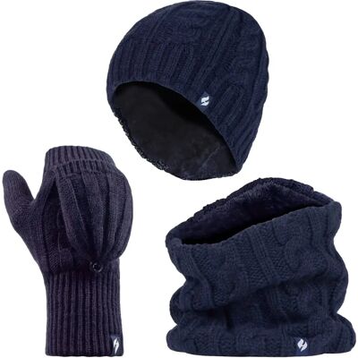 Heat Holders Navy Thermischer Winterzubehör-Set - Damen Heat Holders Navy Thermischer Winterzubehör-Set - Damen