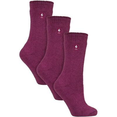Chaussettes thermiques pour femmes Heat Holders - Pack de 3 Fuchsia - Taille UK 4-6.5 - Chaussettes thermiques - Publicité Chaussettes thermiques pour femmes Heat Holders - Pack de 3 Fuchsia - Taille UK 4-6.5 - Chaussettes thermiques - Publicité