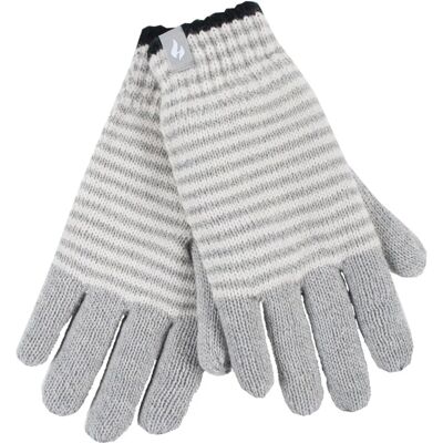 Heat Holders gestreepte fleece gevoerde thermohandschoenen - Handschoenen Heat Holders gestreepte fleece gevoerde thermohandschoenen - Handschoenen