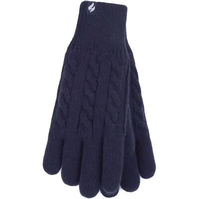 Heat Holders Thermo Handschoenen met fleece voering en kabelstrick 2,3 TOG - Handschoenen Heat Holders Thermo Handschoenen met fleece voering en kabelstrick 2,3 TOG - Handschoenen