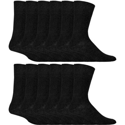Iomi 12 Pair Diabetic Socks - Black - Socks Iomi 12 Pair Diabetic Socks - Black - Socks