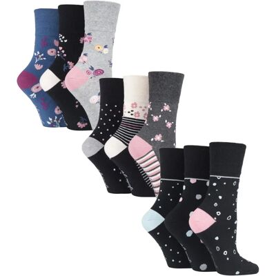 Gentle Grip 9 Paar Gemusterde Katoenen Sokken Vrouw Gentle Grip 9 Paar Gemusterde Katoenen Sokken Vrouw