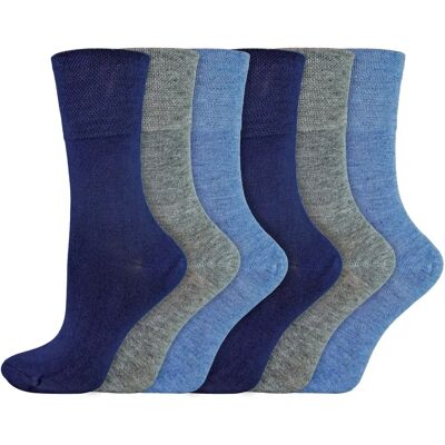 IOMI Damen Bamboe Diabetiker Socken - 6er Pack - Blau IOMI Damen Bamboe Diabetiker Socken - 6er Pack - Blau
