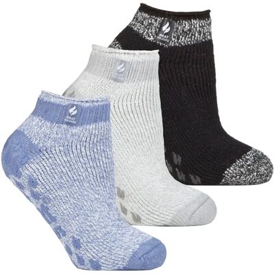 Heat Holders - 3 Paar Multipack Dames Enkelpantoffelsokken - Pisa 1 - Veelkleuren - Maat UK 4-8 Heat Holders - 3 Paar Multipack Dames Enkelpantoffelsokken - Pisa 1 - Veelkleuren - Maat UK 4-8