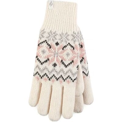 Heat Holders - Dames Zachte Thermo Handschoenen - Creme S/M Heat Holders - Dames Zachte Thermo Handschoenen - Creme S/M