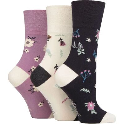 Gentle Grip Bamboo Socks - Botanical Bloom - Non-binding, Comfortable Gentle Grip Bamboo Socks - Botanical Bloom - Non-binding, Comfortable