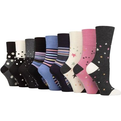 Gentle Grip Damen 9er-Pack Bambus-Socken - Mehrfarben Gentle Grip Damen 9er-Pack Bambus-Socken - Mehrfarben