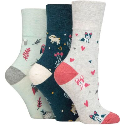 Gentle Grip Cotton Socks - Animal Lover - Non-Binding, Breathable, Comfortable Gentle Grip Cotton Socks - Animal Lover - Non-Binding, Breathable, Comfortable