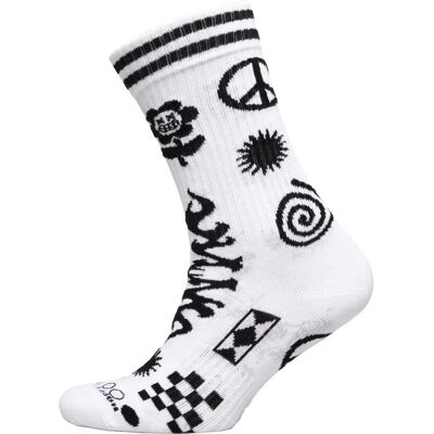 Happy Socks Patchwork White - Socks Happy Socks Patchwork White - Socks