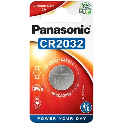 Panasonic CR2032 Lithium-Batterie - Schwarz Panasonic CR2032 Lithium-Batterie - Schwarz