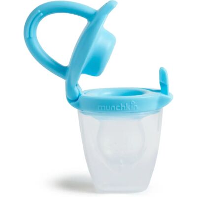 Munchkin Alimentateur de Nourriture pour Bébé - Silicone Souple, Capuchon de Voyage - Publicité Munchkin Alimentateur de Nourriture pour Bébé - Silicone Souple, Capuchon de Voyage - Publicité