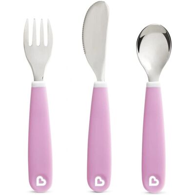 Set de Couverts pour Enfants Mauve Clair Munchkin - Autonomie alimentaire Set de Couverts pour Enfants Mauve Clair Munchkin - Autonomie alimentaire