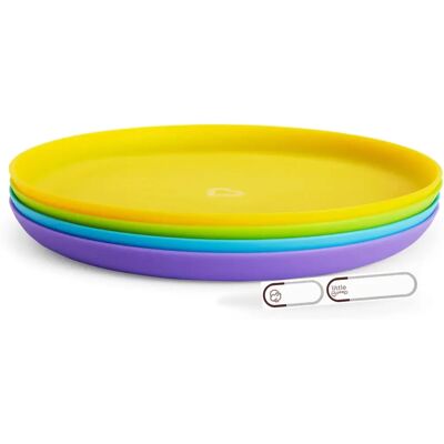 Set de farfurii pentru copii Munchkin - 4 piese, Fără BPA, Compatibil cu Microunde și Mașină de Spălat Vase Set de farfurii pentru copii Munchkin - 4 piese, Fără BPA, Compatibil cu Microunde și Mașină de Spălat Vase