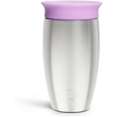 Munchkin Tazza Miracle 360 in Acciaio Inox Viola - 296 ml Munchkin Tazza Miracle 360 in Acciaio Inox Viola - 296 ml
