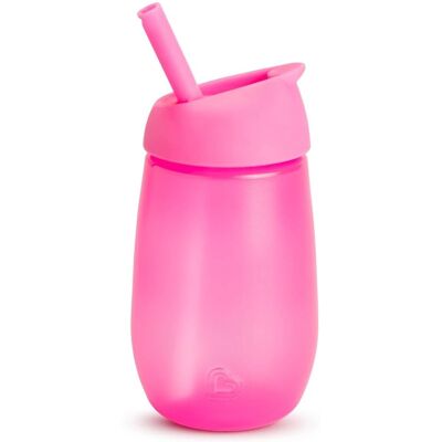 Munchkin Simple Clean Trinkflasche mit Strohhalm Pink 12 m+ 296 ml Munchkin Simple Clean Trinkflasche mit Strohhalm Pink 12 m+ 296 ml
