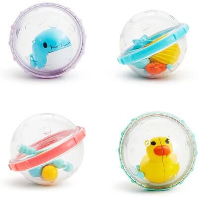 Munchkin Munchkin Float and Play Bubbles Toy - Baby Bath Toy - Pack of 4 - Multicolor Munchkin Munchkin Float and Play Bubbles Toy - Baby Bath Toy - Pack of 4 - Multicolor