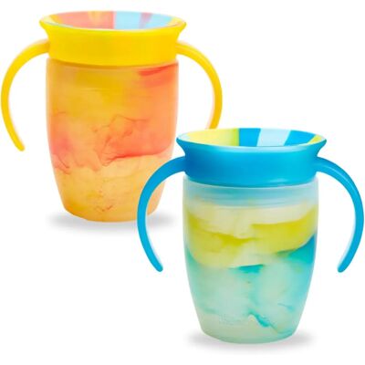 Tasse d'apprentissage Munchkin Miracle 360 Imprimé Tropical - 7oz - Pack de 2 Tasse d'apprentissage Munchkin Miracle 360 Imprimé Tropical - 7oz - Pack de 2