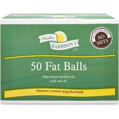Walter Harrisons Fat Balls - 50 Pack Bird Food Walter Harrisons Fat Balls - 50 Pack Bird Food