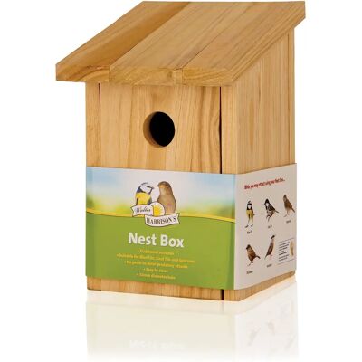 Walter Harrison's Wooden Nest Box - Fir, 32mm, Front Opening Walter Harrison's Wooden Nest Box - Fir, 32mm, Front Opening