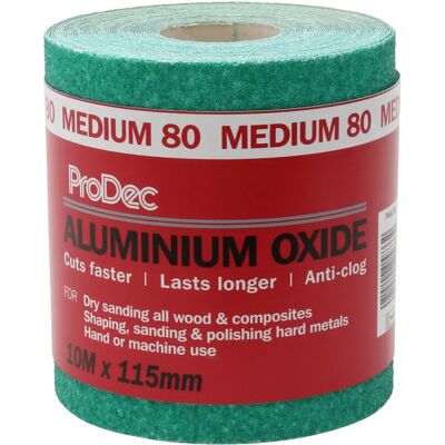 ProDec P80 - Fine Aluminium Oxide Sandpaper - 10m x 115mm ProDec P80 - Fine Aluminium Oxide Sandpaper - 10m x 115mm