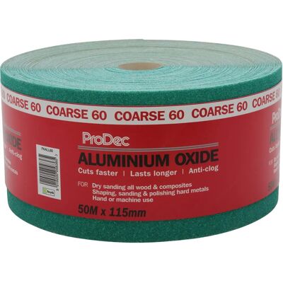 ProDec Grünes Aluminiumoxid-Kreppband - Schleifpapierrolle für Holz, Farbe, Metall ProDec Grünes Aluminiumoxid-Kreppband - Schleifpapierrolle für Holz, Farbe, Metall