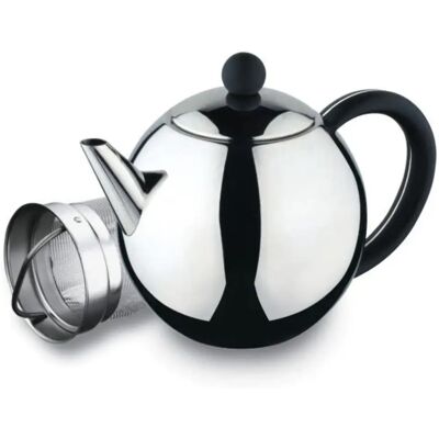 Théière en Acier Inoxydable Café Olé Rondo 17oz - Facile à Verser avec Infuseur Théière en Acier Inoxydable Café Olé Rondo 17oz - Facile à Verser avec Infuseur